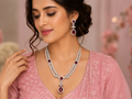 Ruby Red Double-Strand Necklace Set