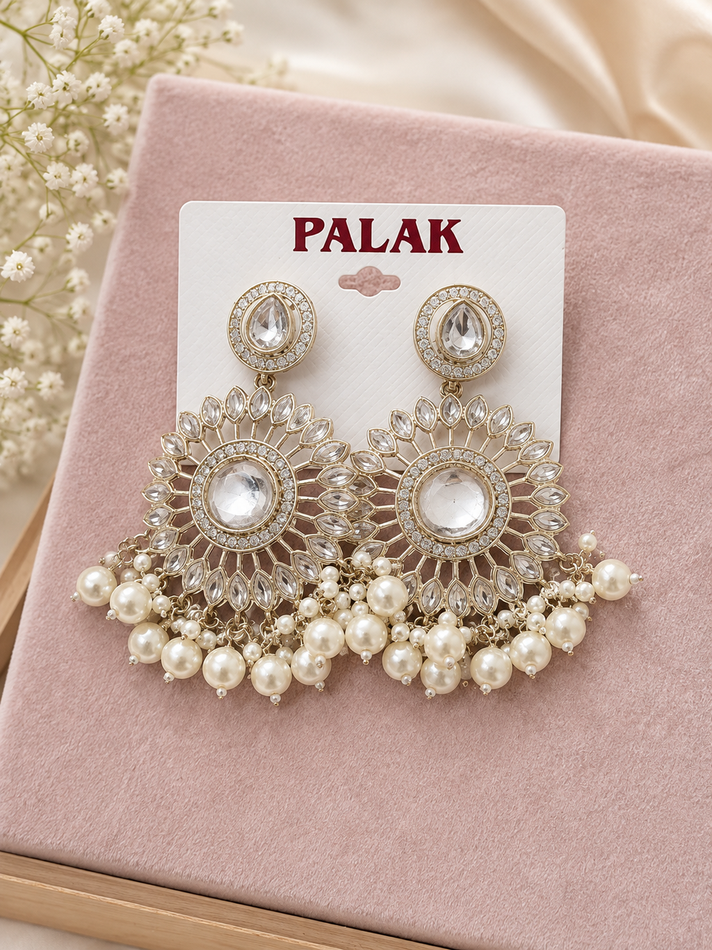 Artificial Pearl Chandelier Earrings