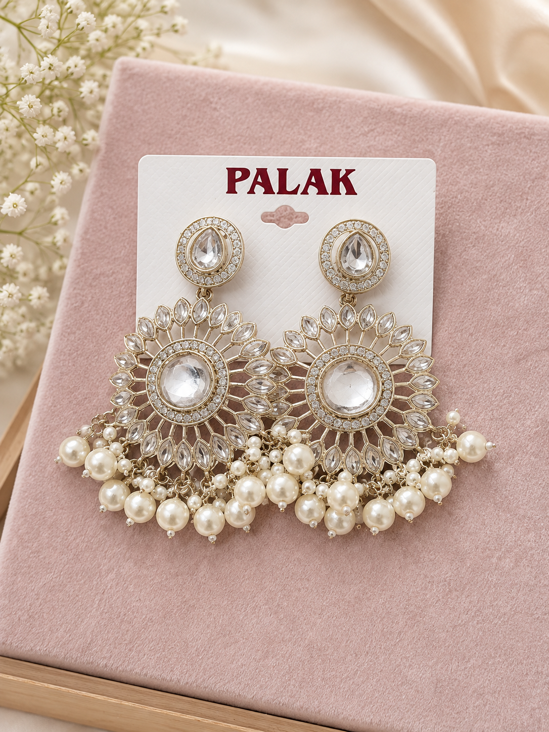 Artificial Pearl Chandelier Earrings