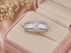 Lavender Oval Stone Statement Ring