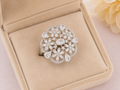Floral Crystal Statement Ring