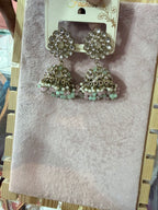 Pink & Gold Beaded Chandelier Earrings – Artificial Fashion Jewellery