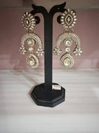 Gold-Tone Crystal Floral Chandelier Earrings