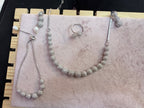 Silver-Tone Textured Bead Necklace & Jewellery Set