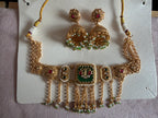 Royal Green & Gold Necklace Set