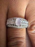 Lavender Oval Stone Statement Ring