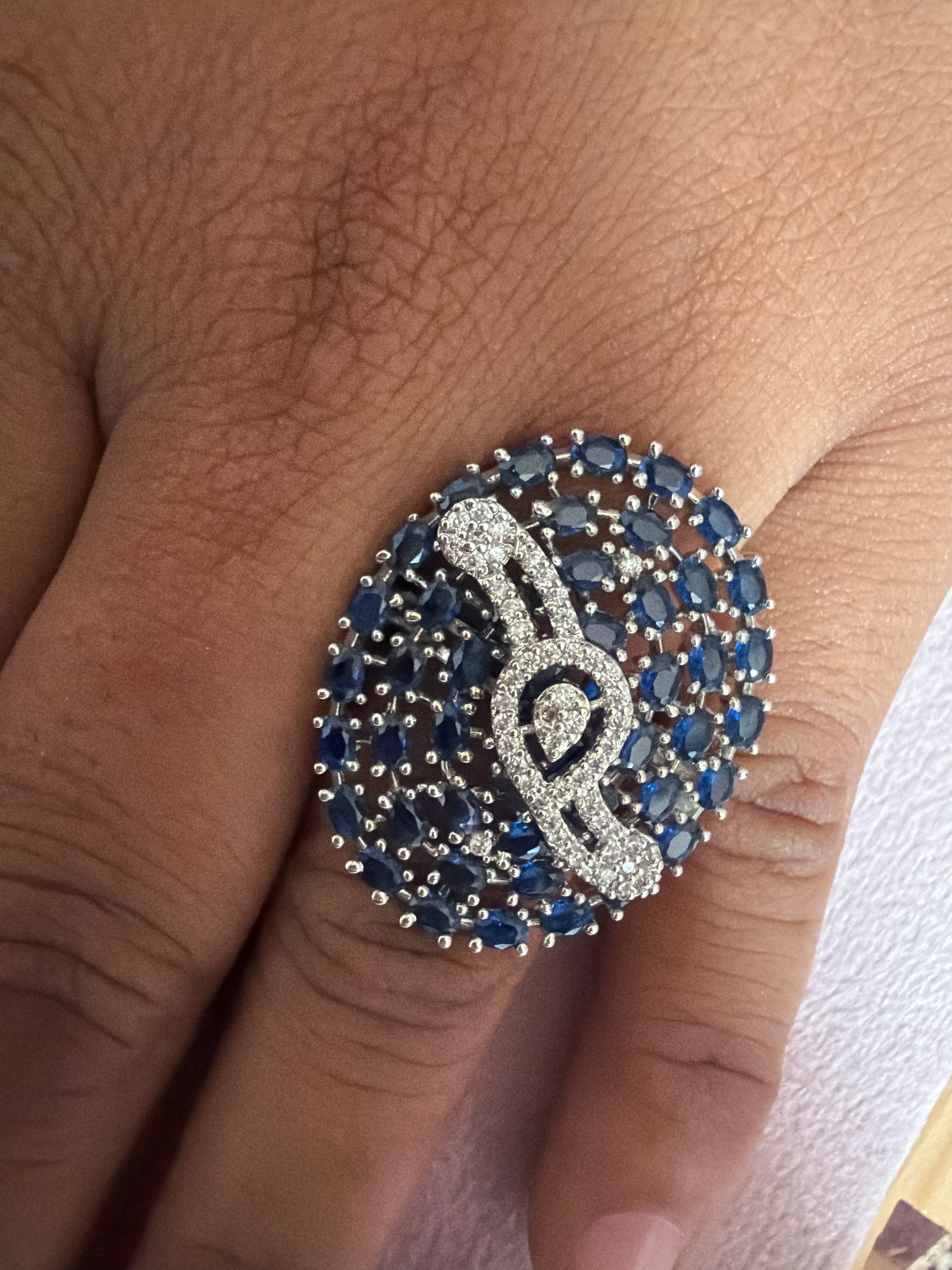 Royal Blue Statement Cocktail Ring