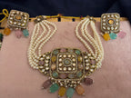 Gold & Multicolor Pearl Necklace Set – Artificial Fashion Jewellery
